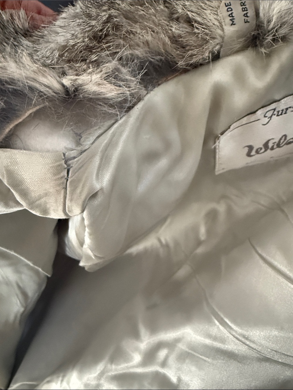 Wilsons Leather Gray rabbit fur Jacket - Picture 10 of 11